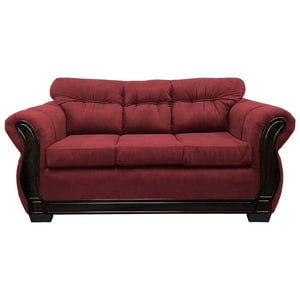 América Decora - Sofá Con Resorte Estructural 3 Personas Taurus Chenille Rojo