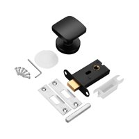 Bothyi - Cerradura De Puerta Invisible, Manija De Puerta Cuadrada Moderna Para Pasillo, Comedor, Casa, Negro