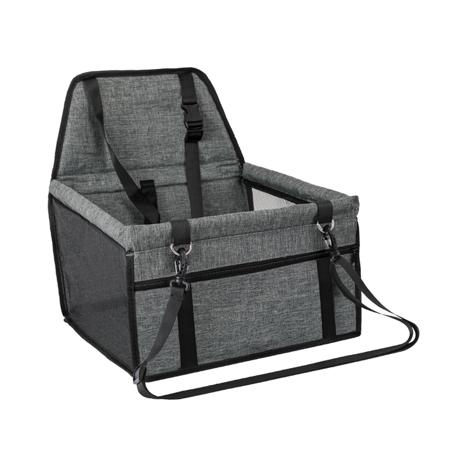 Magideal - Asiento De Coche Para Perros, Transportador De Coche De Viaje Para Perros, Asiento De Seguridad Para Perros Y Gatos, Suministros Para Mascotas Gris Oscuro