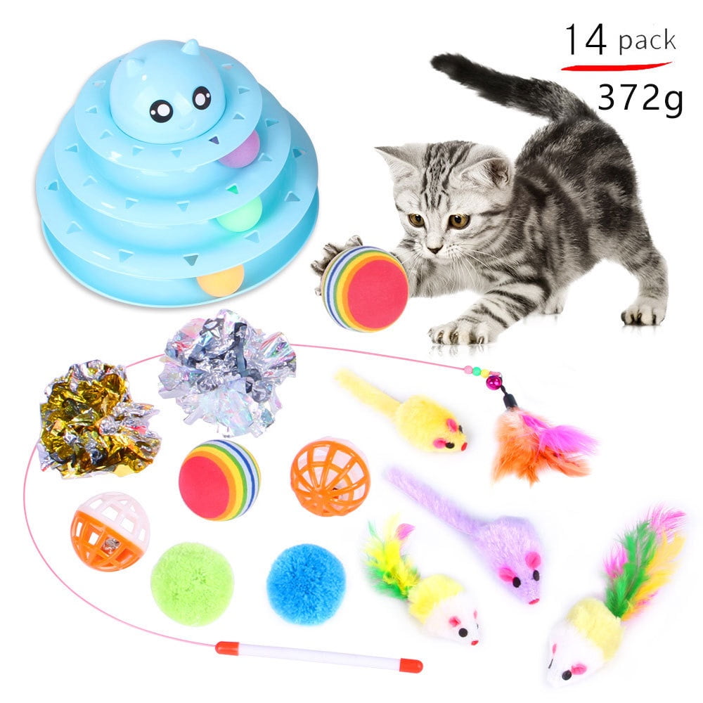 Set de 14 Juguetes Gatos, Raton, Anti Estrés, Bolas y Otros