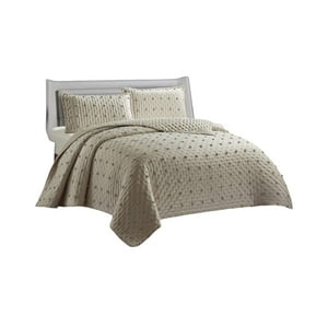 Tengfei - Cubrecama Quilt Tufting De Lujo Suave Plaza Y Media