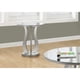 thumbnail image 2 of Mesa auxiliar Accent Monarch Specialties, plata cepillada con espejo, 2 of 5