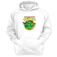 Genérico - Polerón Canguro Tortugas Ninja Blanco Talla L Unisex