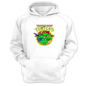 Genérico - Polerón Canguro Tortugas Ninja Blanco Talla Xs Unisex