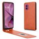 thumbnail image 1 of Funda tipo folio para Motorola Moto G55 5G con soporte magnético y protección para la cámara Marrón, 1 of 6