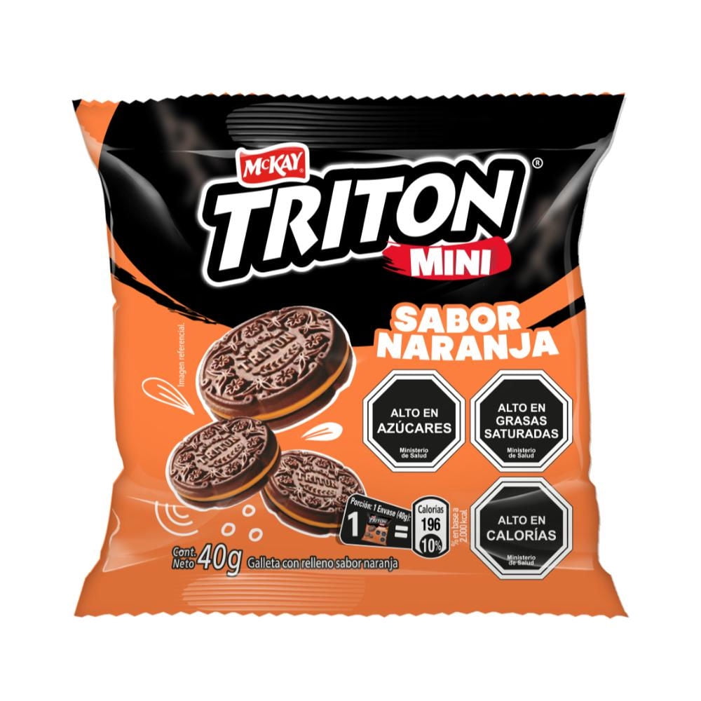 Galleta Tritón Mini Naranja 40 g McKay
