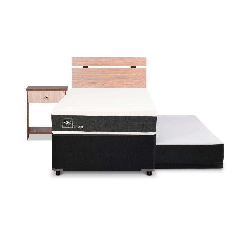 Cic - Diván New Ortopedic Black 1.5 Plaza Base Normal