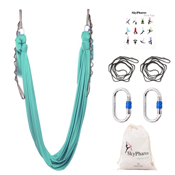 Kit de Hamaca de Yoga Aéreo SKYPHAROS – Correa de 5,5 Yardas