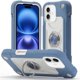 thumbnail image 1 of Funda for Apple iPhone 16 de 6.1 Pulgadas con Soporte de Doble Anillo, Soporte Giratorio de 360°, PC+silicona, Cubierta de Teléfono a Prueba de Golpes de Grado Militar de Alta Resistencia, Azul,, 1 of 6