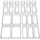 thumbnail image 1 of Organizador de cajones SMARTAKE, 22 piezas, transparente, con almohadillas antideslizantes, 1 of 8