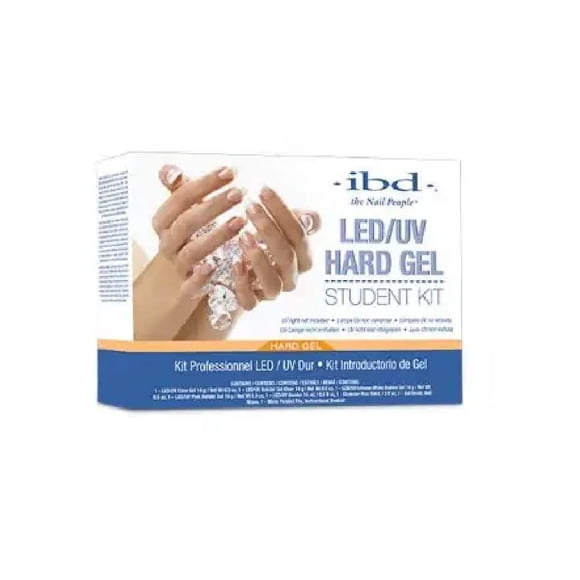 Kit de uñas de gel para principiantes, gel duro LED y UV para IBD