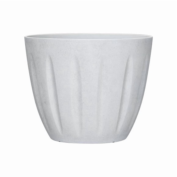 Maceta L&G Spritzer de poliresina blanca 24,4 x 30,5 x 30,5 cm
