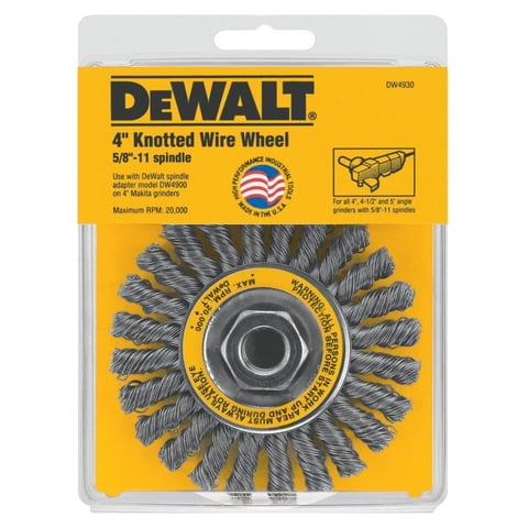 Cepillo De Alambre Dewalt 4 Pulgadas Arbor Carb