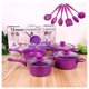 thumbnail image 1 of Ollas Antiadherente Juego de Ollas + Utensilios 13 Pcs Color Lila, 1 of 3