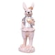 thumbnail image 3 of Estatua De Conejo De Pascua, Figura De Conejo Para Chimenea, Centro De Mesa, Pasillo, Corazón Dorado, Ropa Plateada, 3 of 5