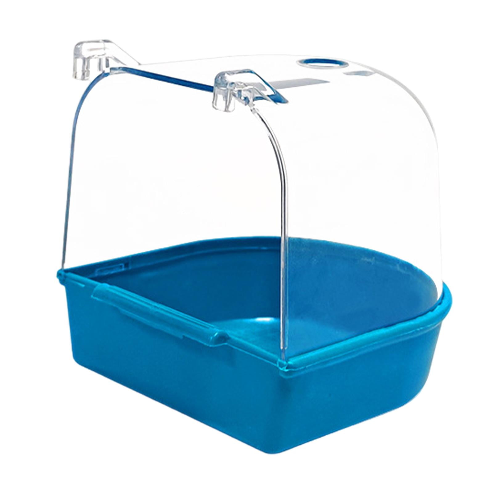 Caja De Baño Para Pájaros, Bañera Reutilizable Para Loros Enjaulados, Para Periquito, Periquito, Canario, Azul