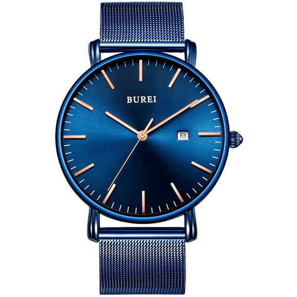 Reloj de pulsera BUREI Fashion minimalista impermeable para hombre