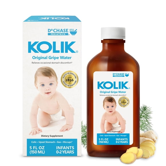 Agua de Gripe Dr. Chase Kolik 150 ml para aliviar gases del bebé