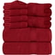 thumbnail image 1 of Juego de toallas Utopia Towels, 8 unidades, 600 g/m², 100% algodón, rojo, 1 of 9