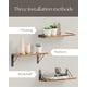 thumbnail image 3 of Estantería de pared BAYKA para decoración de dormitorio de madera rústica (juego de 3), 3 of 7