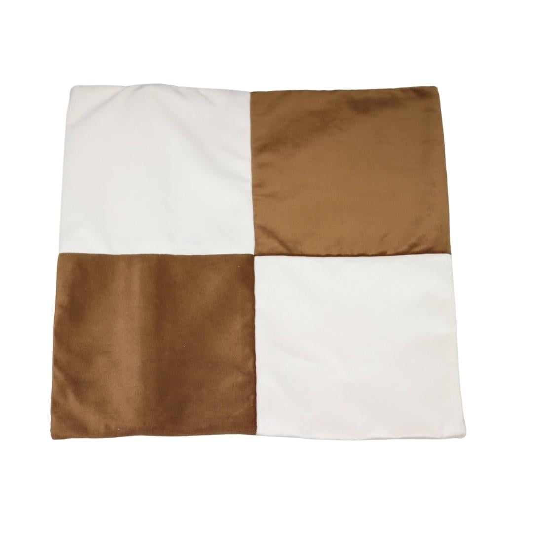 Máxima Design - Funda Cojín Gabriela Café Blanco Altea 50x50 Cm