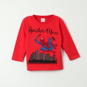 Polera Manga Larga Niño Spiderman Swing Rojo Marvel