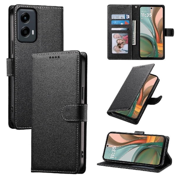Funda para FOXDOCK Motorola Moto G Stylus 5G 2024– Cuero Premium, 3 ranuras para tarjetas, Protección contra impactos