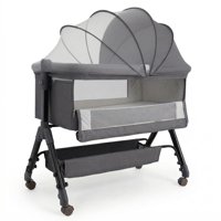 Mundo Online - Cuna Colecho Moises Bebe Altura Regulable Safe&Soft Gris