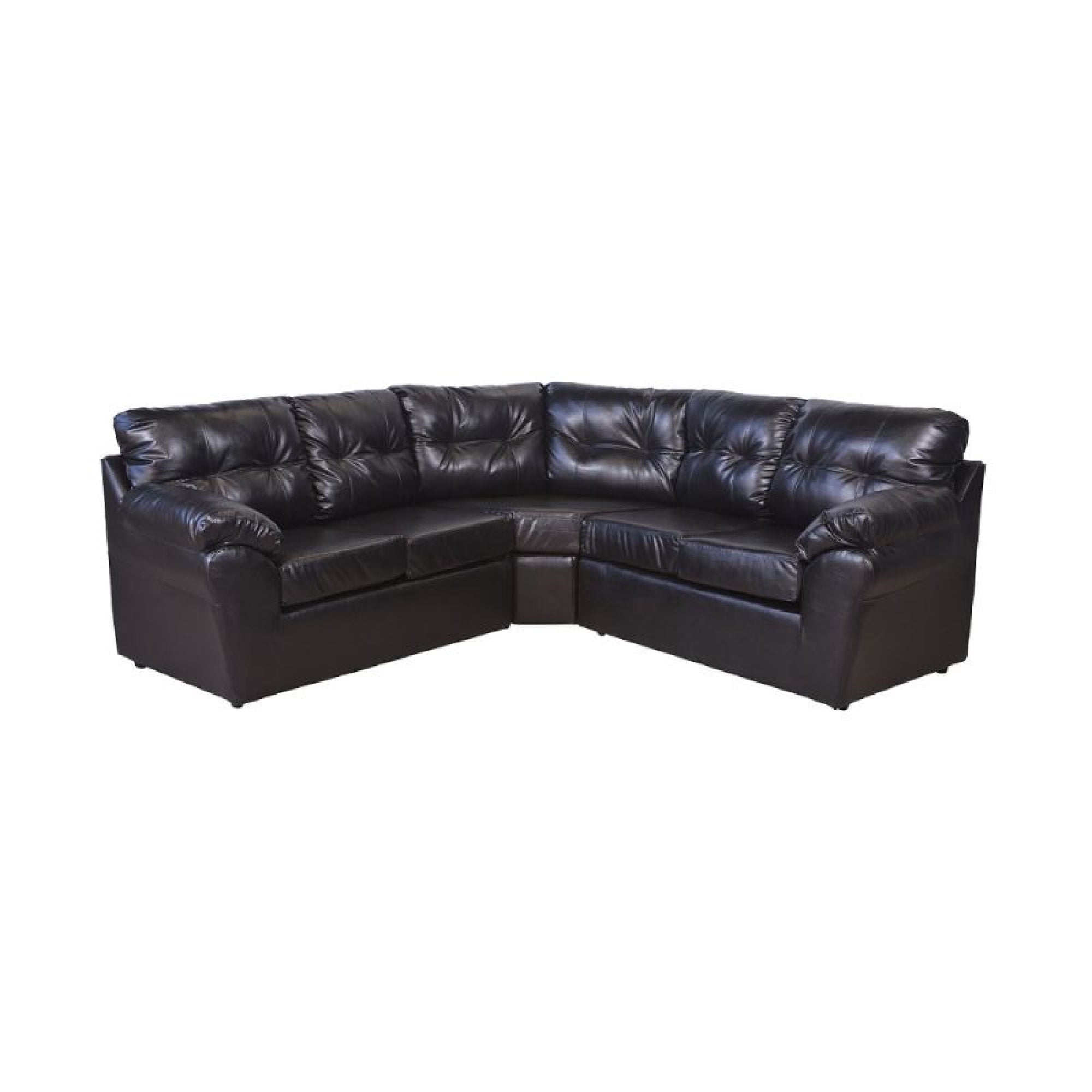 Sofa Seccional Roma 5 Cuerpos Pu Negro