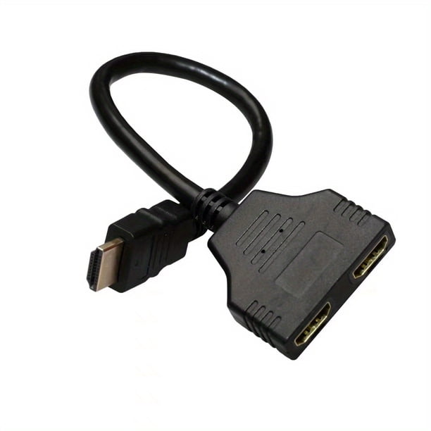 HDMI Splitter 1 In 2 Out, HDMI Output Splitter Adapter For Dual Monitors Male 1080P To Dual HDMI Female 1 To 2 Way HDMI Splitter Adapter Cable For HDTV HD, LED, LCD, TV