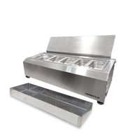 Versatile - Salsera 5 Estaciones Inox Con Bandeja Frio Inox