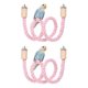 thumbnail image 1 of Uxcell 2 Piezas Columpio de Percha de Cuerda para Pájaros Soporte de Cuerda para Pájaros 32 Pulgadas Rosa, 1 of 6