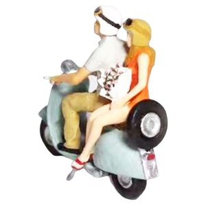 Magideal - Impresión 3D 1/64 Figura Conducción Motocicleta Escena En Miniatura Película Personaje Diorama Paisaje Construcción Modelo Escritorio Ornamento Jardín