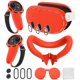 thumbnail image 1 of Set de fundas protectoras de silicona para Oculus/Meta Quest 3 - Rojo, 1 of 7