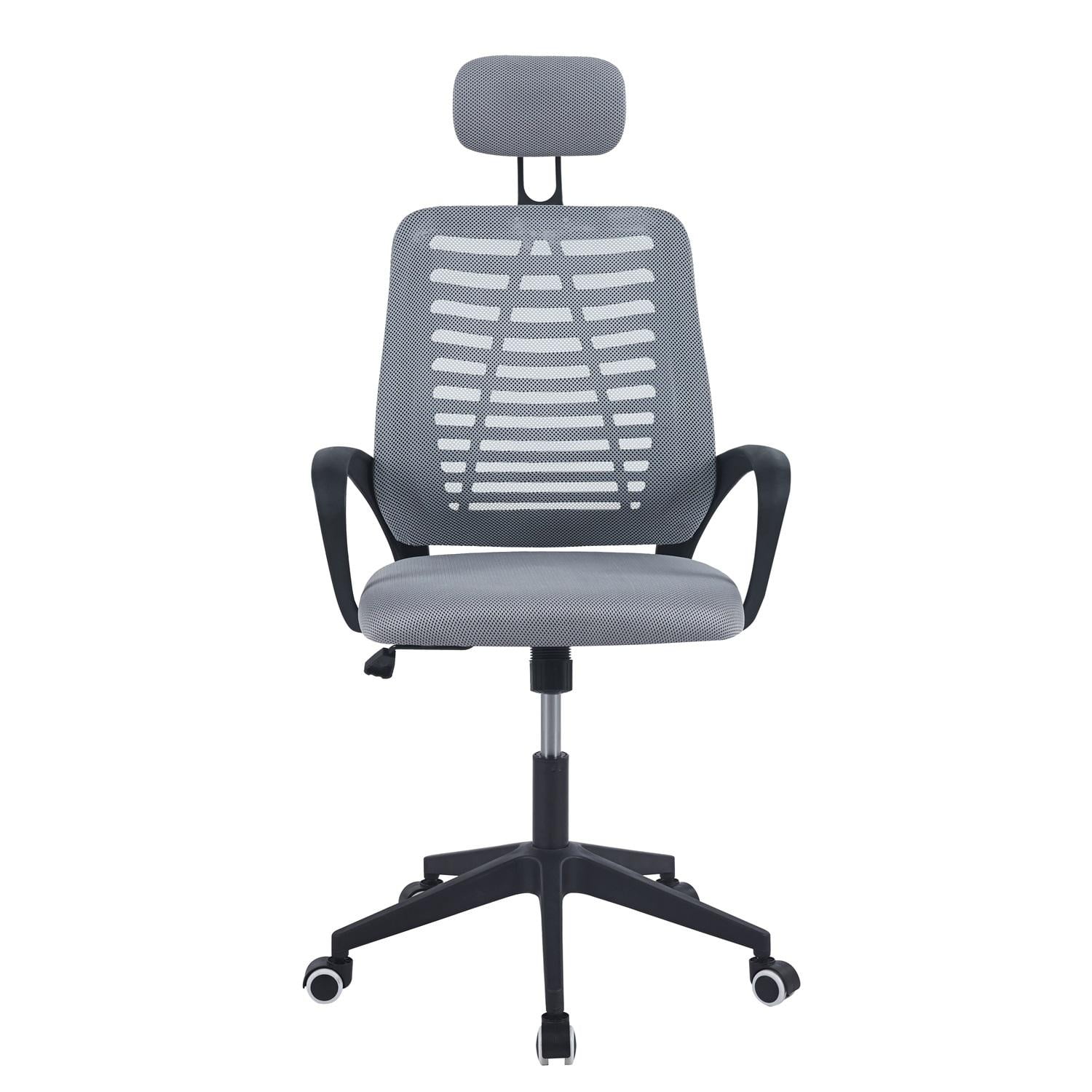 Silla De Oficina Mesh Con Cabezal Gris Midtown Gris