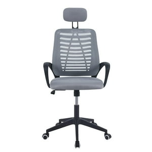 Silla De Oficina Mesh Con Cabezal Gris Midtown Gris