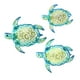 thumbnail image 5 of 3 uds tema de tortuga pared arte tortuga estatuilla, vida marina tema pared decoración colgante para jardín baño Patio dormitorio decoración Verde, 5 of 5