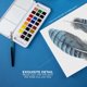 thumbnail image 5 of Set de viaje Daler Rowney 25 piezas de acuarelas en pastillas medias, colores surtidos, 5 of 8