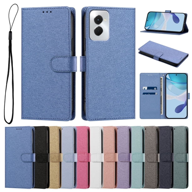 Cartera Protectora para Motorola Moto G Power 2024 con Soporte, Azul