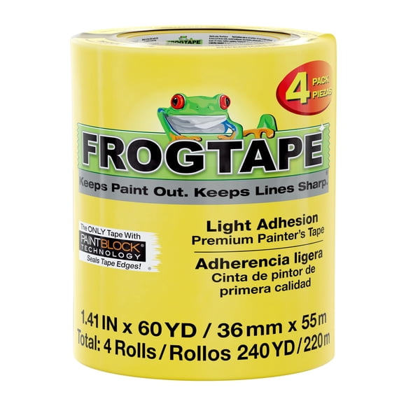 Cinta de pintor FrogTape para superficies delicadas de 1,5 cm con bloque de pintura