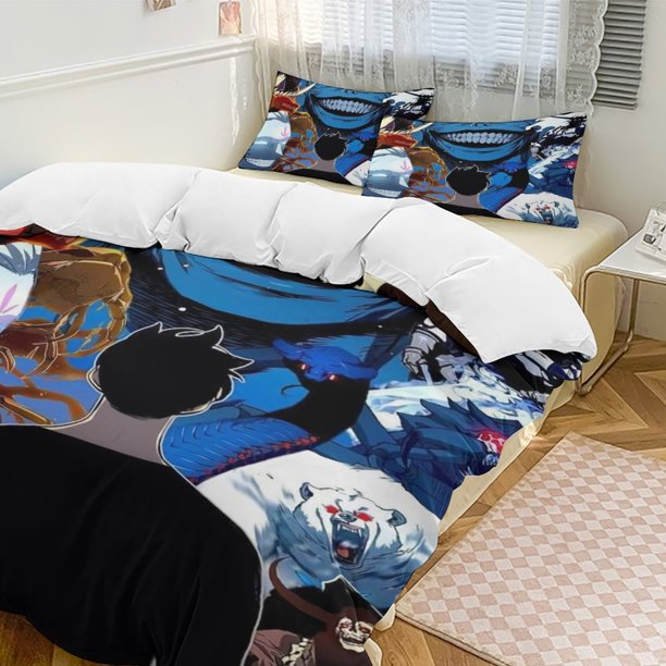 Solo Leveling Anime Home Bed 3-piece Set Classic Japanese Anime Polyester Wash Student Dormitory Set