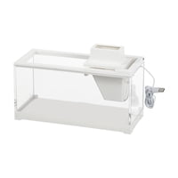 Magideal - Accesorios De Bomba De Aire Silenciosa Transparente Para Acuario, Tanque De Peces De Escritorio Con Filtro, Pequeño, Blanco, Para Tortuga Doméstica De Con Bomba Y Luz