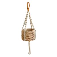 Ioensy - Colgador De Macramé Para Plantas, Cesta Colgante Para Interior, Para Porche, Ventana, Cocina
