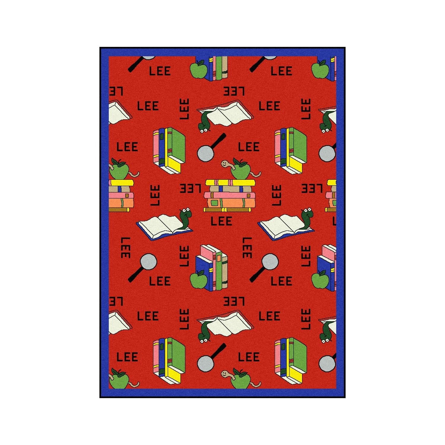Area Rug Joy Carpets Bookworm (español) 160 Cm X 235 Cm, Color Rojo