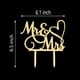 thumbnail image 4 of Topper Para Pastel Mr And Mrs Acrílico Espejo Dorado, 4 of 8