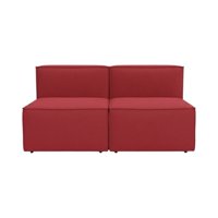Diseños Valestrini - Sofa Madrid Dos Cuerpos Lino Rojo