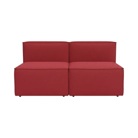 Diseños Valestrini - Sofa Madrid Dos Cuerpos Lino Rojo