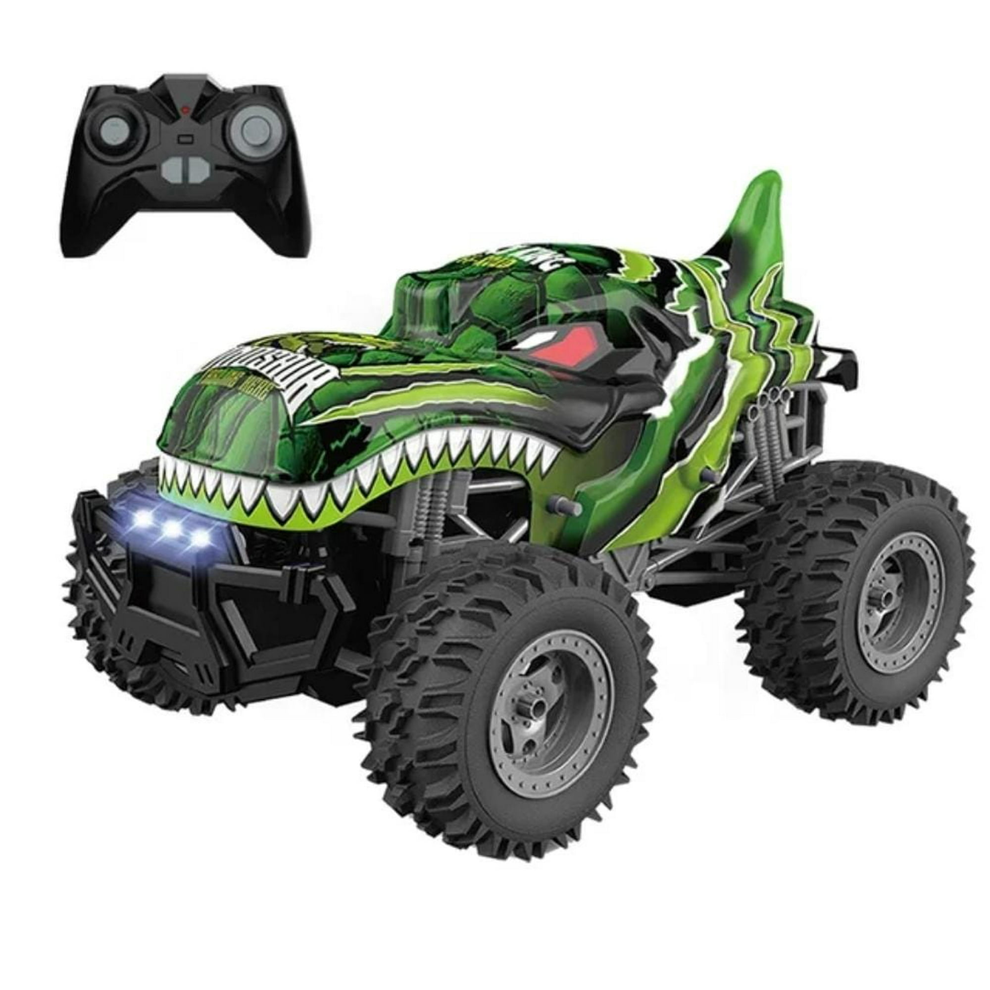 Maravillas Valdivia - Auto Gran Dinosaurio Control Remoto 2,4 Ghz 1:14, Luces Verde