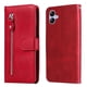thumbnail image 1 of Funda tipo cartera para Samsung Galaxy A04E 4G con bolsillo con cremallera y ranuras para tarjetas – Función de soporte Rojo, 1 of 6