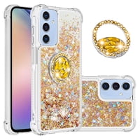 Foxdock Funda Glitter Líquida Para Samsung Galaxy A26 5G Con Anillo Brillante, Tpu Antichoques Y Esquinas Reforzadas, Soporte